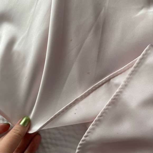 SOLD// Vintage Christian Dior Baby Pink Satin Lingerie Maxi Slip Dress - Picture 14 of 15